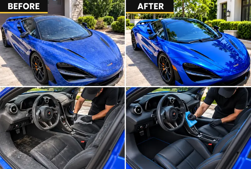 Before and After Car Detailing